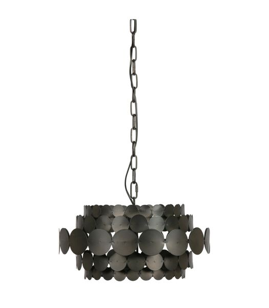 Lampe à suspension - Fer - Noir - 26x46x46 cm - Kaki