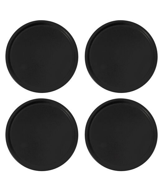 Assiettes à pizza  noir ø 32 cm - 4 pièces