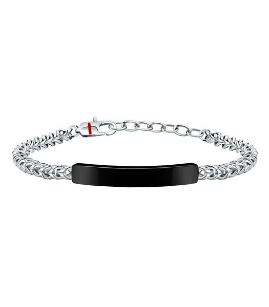 Armband in Staal, Emaille, Zwart PVD BASIC