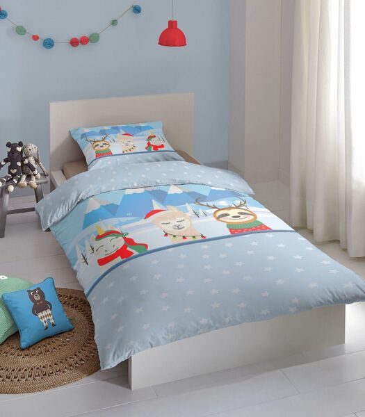 Housse de couette Friends Blue Flanelle