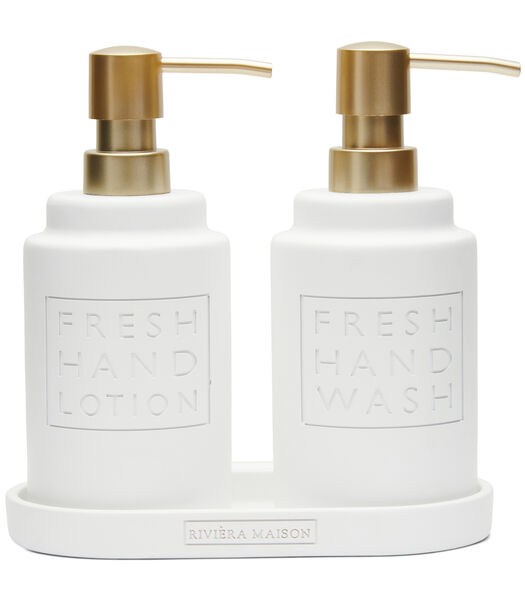 Pompe à savon, savon à main et distributeur - Fresh - White - 380 ML