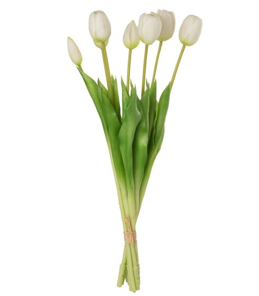 MUNIA -  Tulipes artificielles  blanc, 7 pièces, grande
