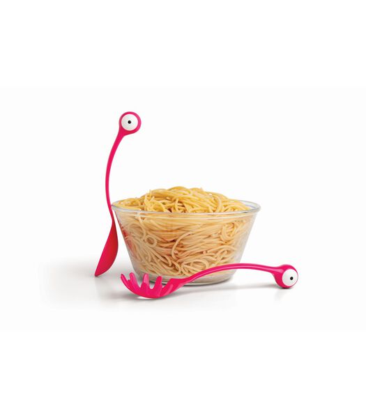 Pasta Monsters - couverts de service - rose