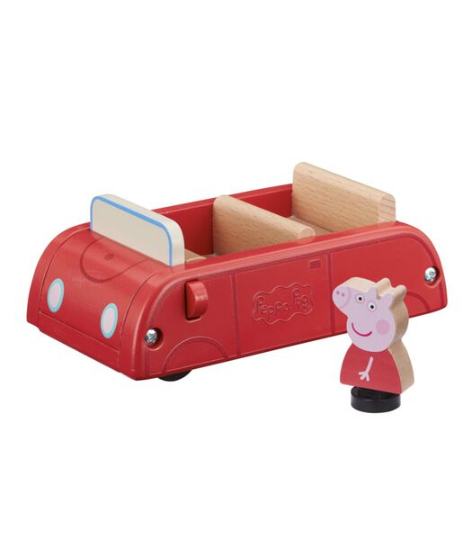 Voiture familiale en bois  avec figurine Peppa