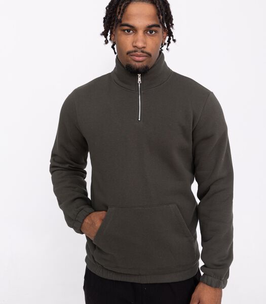 Sweatshirt col montant demi zip