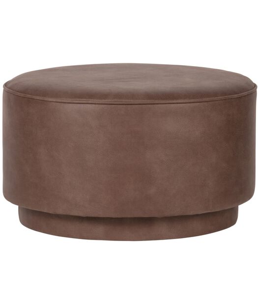 Pouf - Cuir PU - Marron chaud - 36x60x60 cm - Coffee