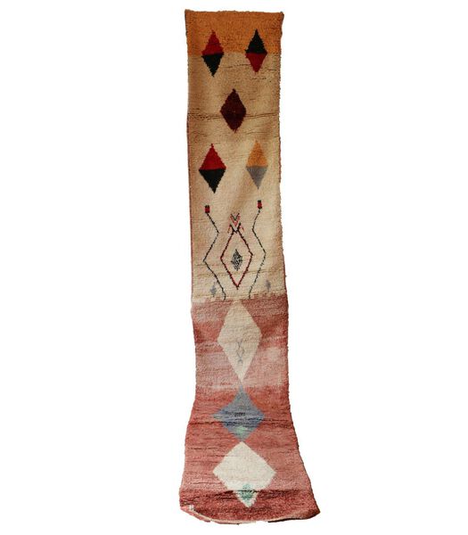 Tapis de couloir Berbere marocain pure laine 82 x 489 cm
