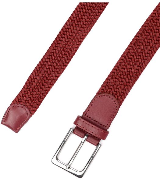 Suitable Geweven Riem Bordeaux