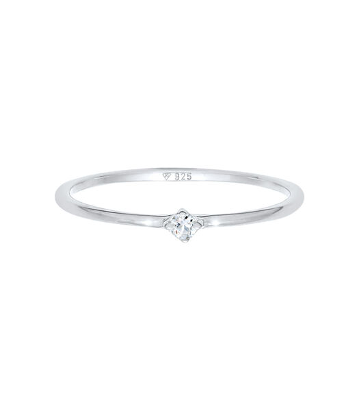 Ring Elli Premium Ring Dames Stack Solitaire Elegant Filigraan Met Topaas Edelsteen In 925 Sterling Zilver Verguld