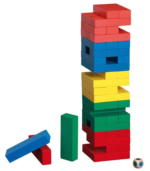 jeu en bois Falling Tower - couleur
