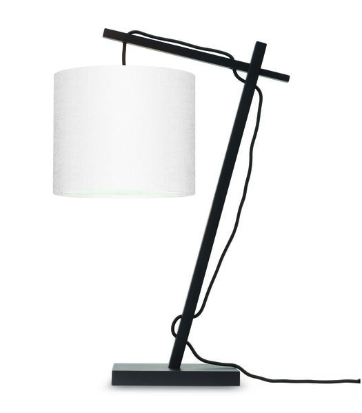 Tafellamp Andes - Bamboe Zwart/Wit - 30x18x46cm