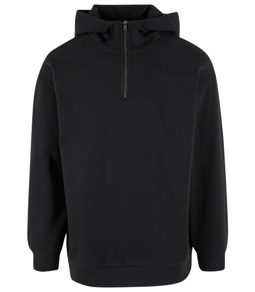 Sweatshirt à capuche zippée avec col montant