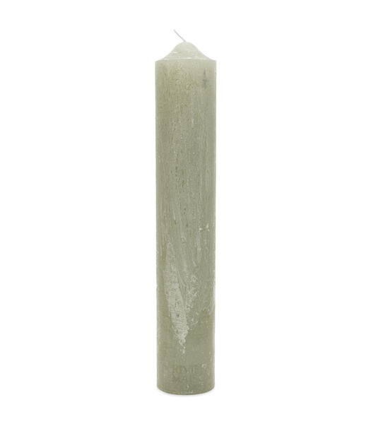 Stompkaars groen, Cilinder kaars (ØxH) 7x40 - RM Rustic Pillar Candle