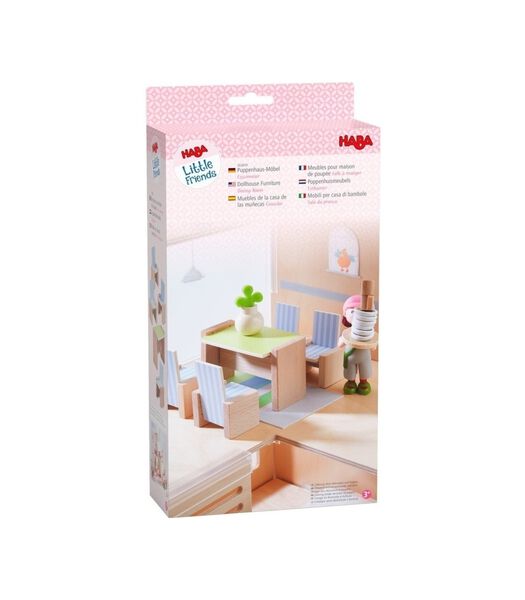 HABA Little Friends - Mobilier de salle à manger pour maison de poupée