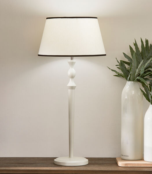 lampe de table salon, lampe pied haut - Warrington - Blanc