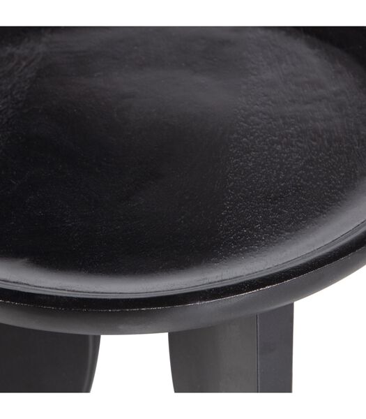 Table d'Appoint - Bois De Manguier - Noir - 40x40x40/47x70x70  - High