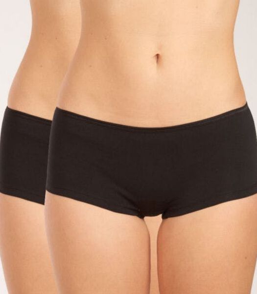 Shorty hipster lot de 2 noir