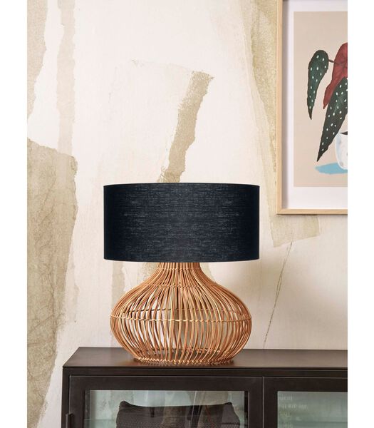 Lampe de Table Kalahari - Noir/Rotin - Ø47cm