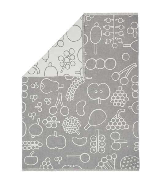 Oiva Toikka Collection couverture en laine imprimé Frutta gris