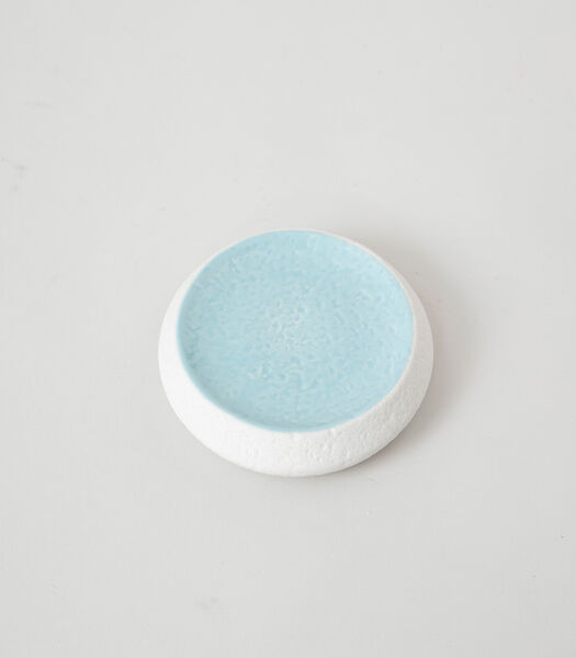 Porte-savon Nala 12x12 cm Blanc/Bleu