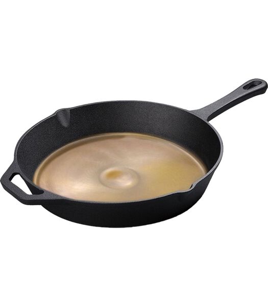 ® Skillet en fonte polie - poêle à frire - sans PFAS - convient à toutes les sources de chaleur, y compris le barbecue et l'induction