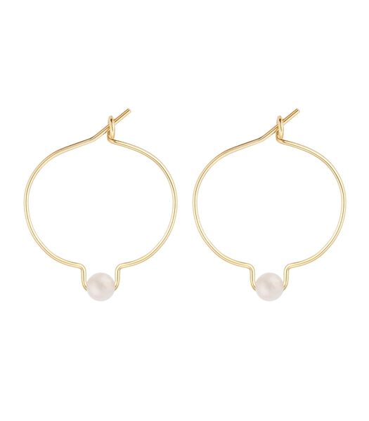 Boucles d'oreilles Quartz Rose sur fil d'Or 14K gold-filled