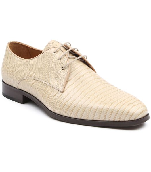 Melik Chaussure Derby Alberca Lizard Beige