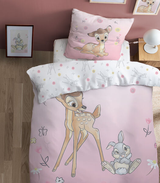 Bedrukt beddengoed 100% katoen, DISNEY HOME BAMBI FLOWERS