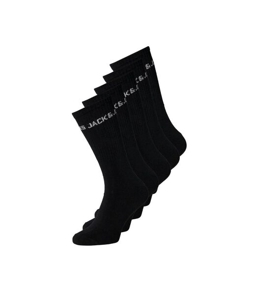 Chaussettes 5 paires Jacbasic Logo Tennis Sock