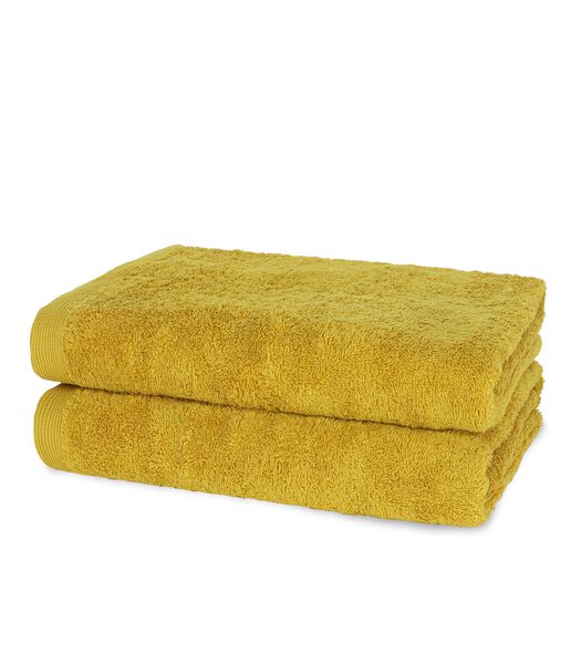 COMO -  2 draps de douche 70x140 Mustard