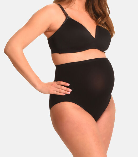 Culotte de grossesse sans coutures   effet galbant Noir