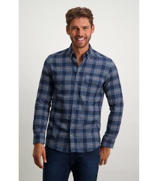 State of Art Chemise Carreaux Bleu Foncé