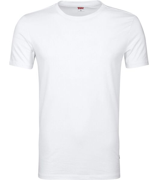 T-shirt Col Rond Blanc Lot de 2
