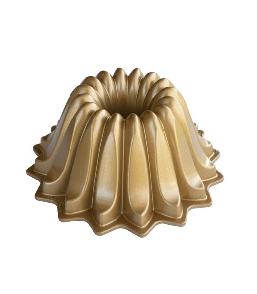 Moule à Bundt en forme de tulband  Lotus Bundt, couleur or, ø 21 / 1,2 litre.