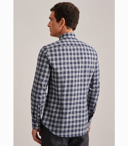 Chemise en flanelle Slim Fit Manche longue Carreaux