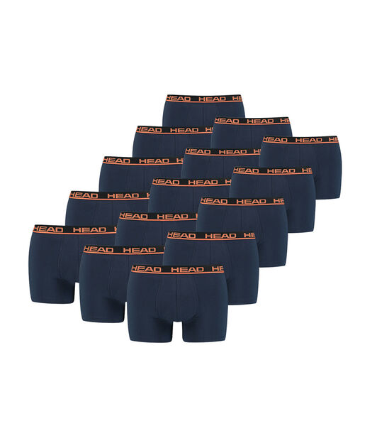 Lot de 15 Boxers Basiques Orange/Peacoat