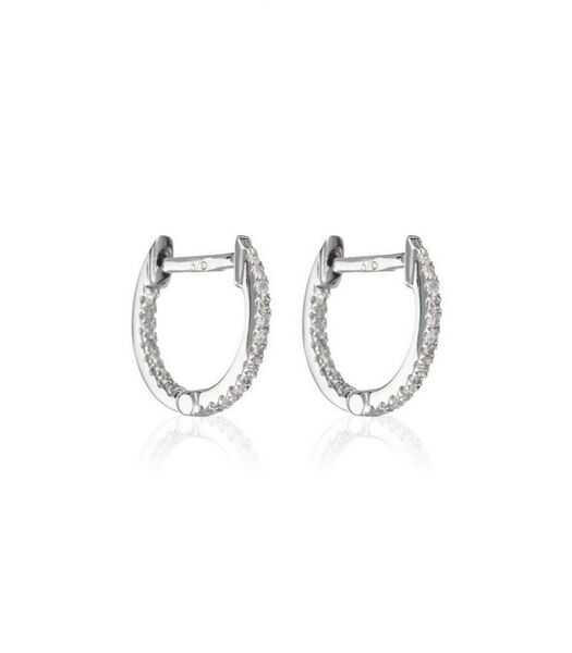 Boucles d'oreilles Or Blanc et Diamant