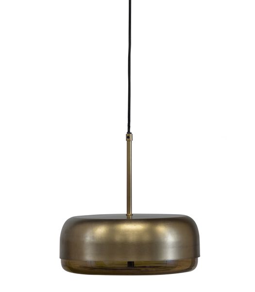 Lampe à suspension - Métal/verre - Laiton noir - 34x33x33 - Safa