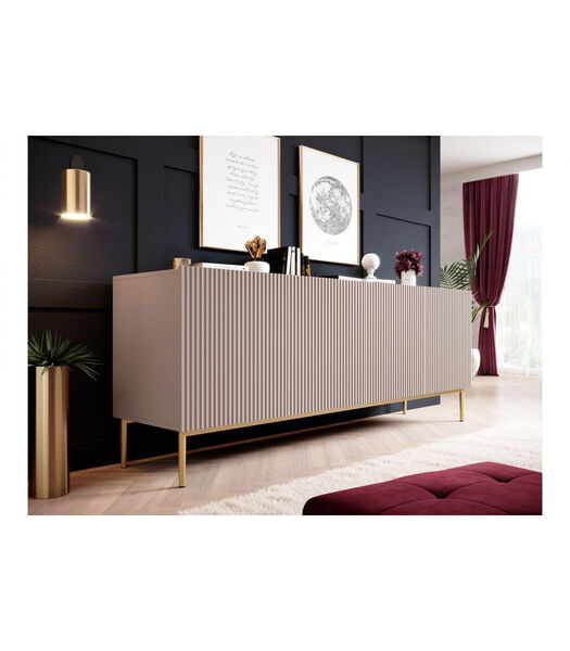 Buffet 4 portes 200 cm KASHA Pieds or