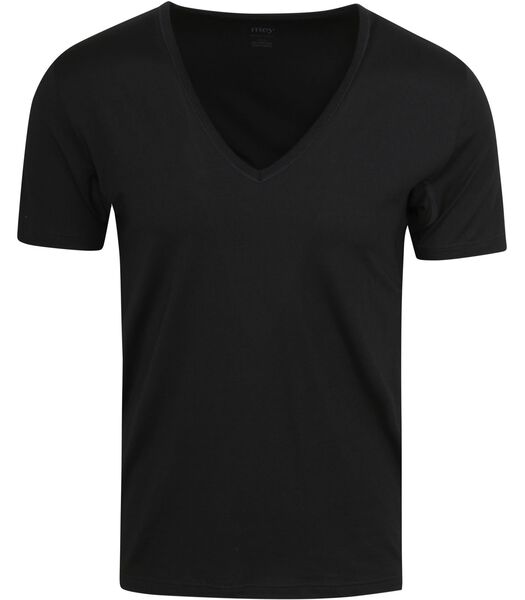 Dry Cotton V-hals T-shirt Zwart