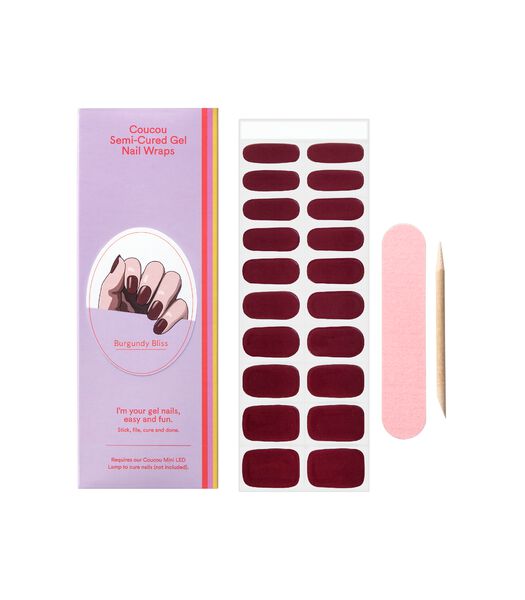 Coucou Enveloppements d'ongles semi-durcis - Burgundy Bliss