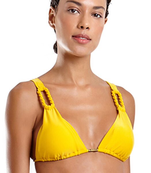 Bikinitop Halter Ubatuba Liso Amarelo