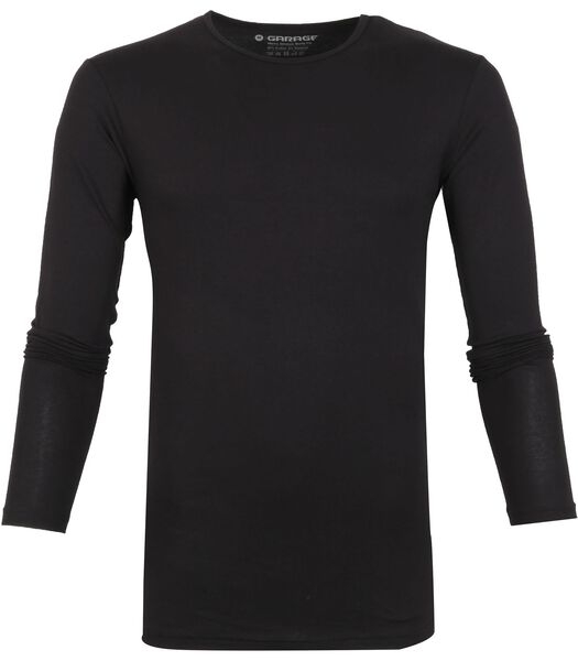 Basic Longsleeve T-Shirt Stretch Zwart