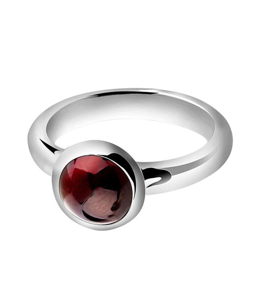 Ring Granat Cabochon Edelstein 925 Sterling Silber