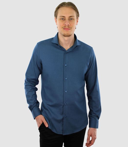 Chemise sans pli ni repassage - Bleu - Slim Fit - Bamboo Cotton - Hommes