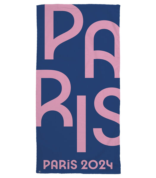 Jacquard handdoek van 100% katoen, PARIS 2024 OLYMPISCHE SPELEN PINK CITY