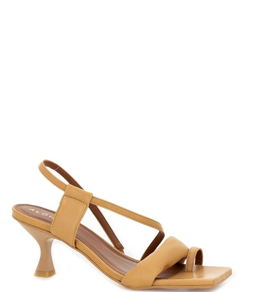 Asymmetric Straps Camel Sandalen