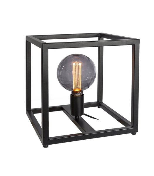 Cage - Lampe à poser - grande - 28cm - structure en acier - noir - 1 lumière