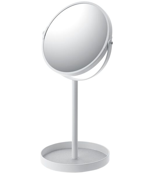 Miroir de maquillage avec plateau pour accessoires - Tower - Blanc