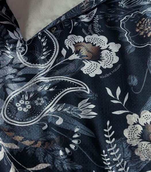 Housse de couette Floral Paisley Dark Blue Coton